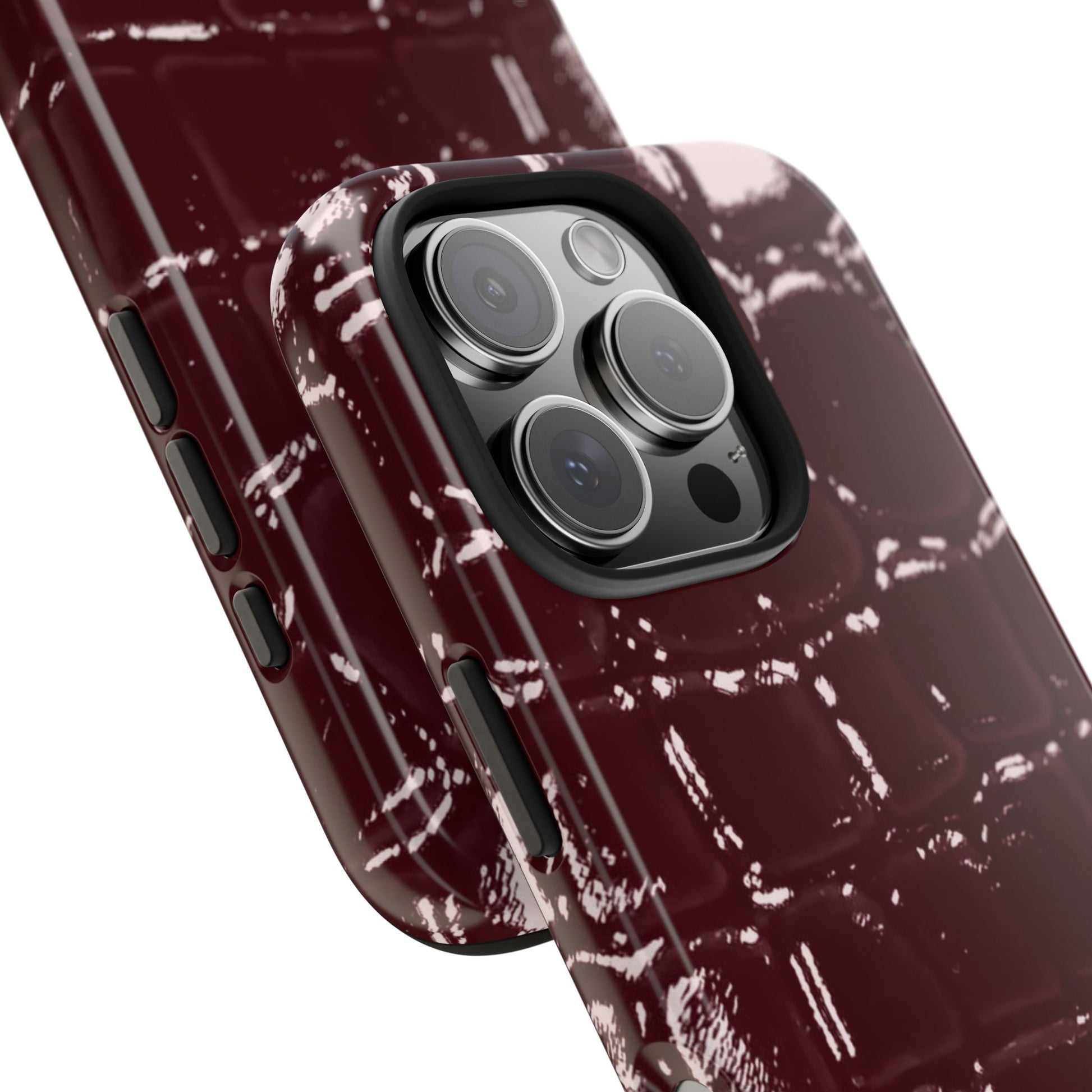 Burgundy Croc Case