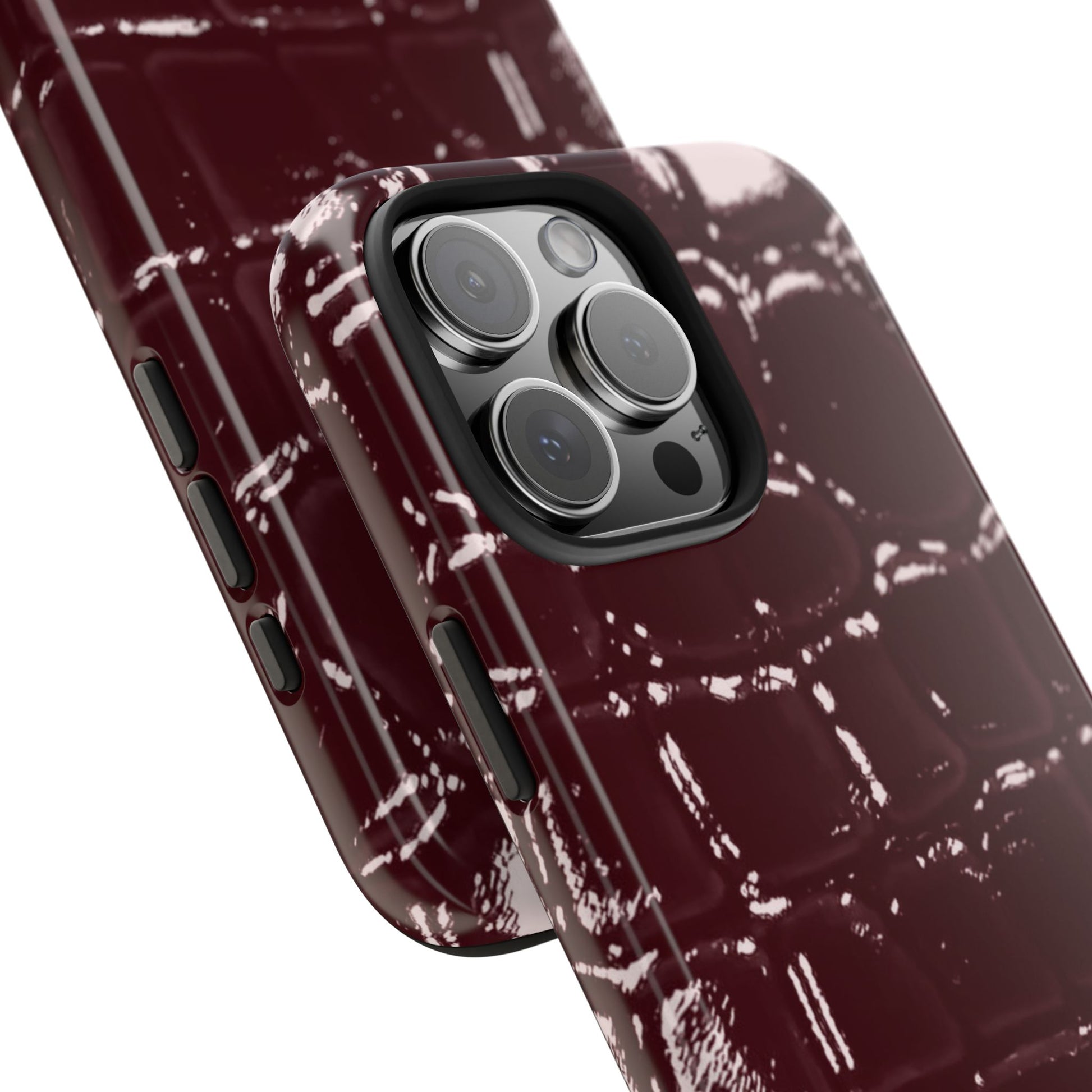 Burgundy Croc Case
