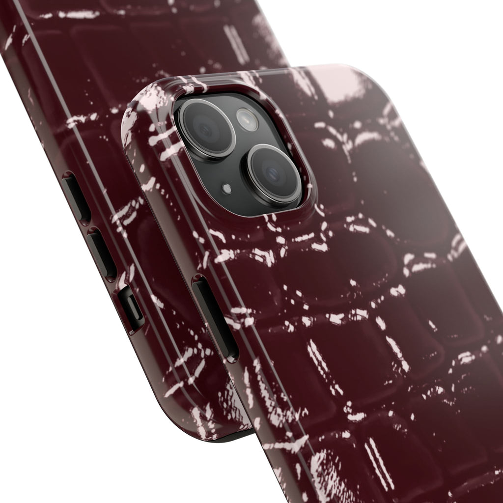 Burgundy Croc Case